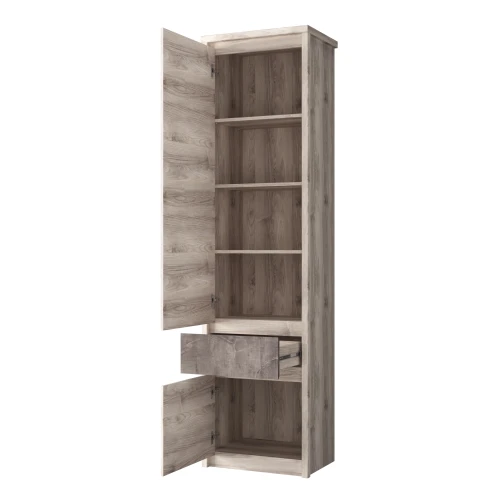 Шкаф 2D1S, JAZZ, цвет Каштан найроби/Оникс