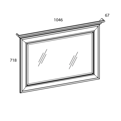 Зеркало 100, TIFFANY, цвет вудлайн кремовый