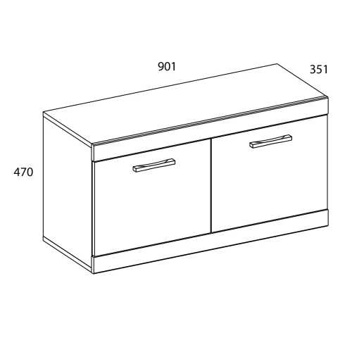 Тумба 2D, OSKAR , цвет дуб Санремо