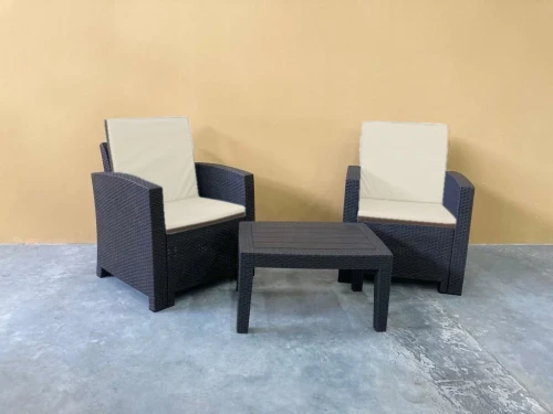 Комплект уличной мебели под ротанг Калифорния “California“ Balcony Set с подушками на спину арт.77787/77794