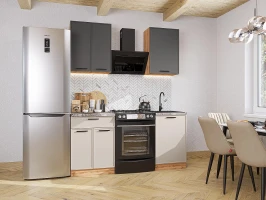 Кухонный гарнитур Фрейм-07 Stormy Silk/Cream Silk