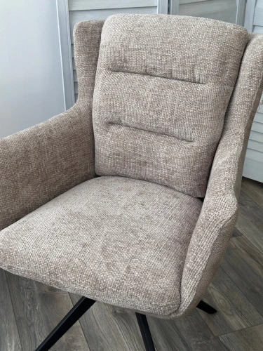 Стул GARLAND 360 град. поворот. HAGA-30 Бежевый, ткань/ GINO-101 Бежевый, ткань/ Черный, ®DISAUR