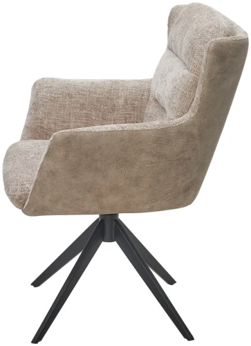 Стул GARLAND 360 град. поворот. HAGA-30 Бежевый, ткань/ GINO-101 Бежевый, ткань/ Черный, ®DISAUR