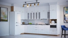 Трехуровневая кухня Ницца 3800х1800 Айленд МДФ ПВХ угловая Трехуровневая кухня Ницца 3800х1800 Айленд МДФ ПВХ угловая