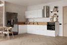 Кухонный гарнитур КГ Угловой 1500х3150 (с пм) Эмаль, Белый  Арника РМ в.5