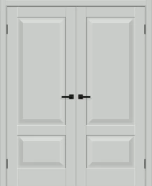 Двустворчатая межкомнатная дверь BRAVO Прима-22 Grey Silk