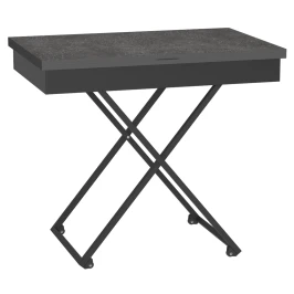 Стол универсальный трансформируемый АНДРЭ Loft ЛДСП терраццо/чёрный