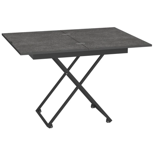 Стол универсальный трансформируемый АНДРЭ Loft ЛДСП терраццо/чёрный