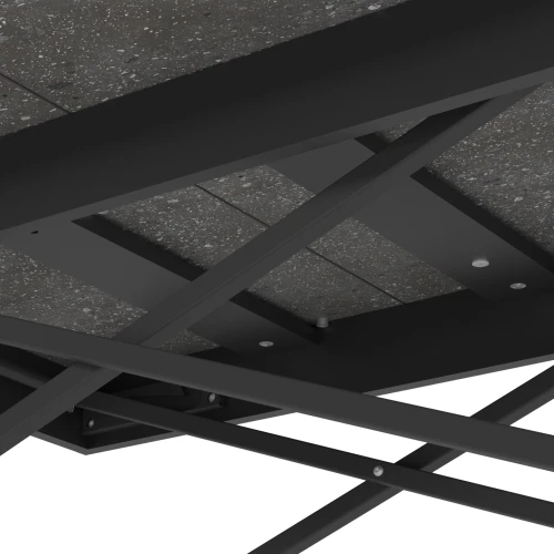 Стол универсальный трансформируемый АНДРЭ Loft ЛДСП терраццо/чёрный