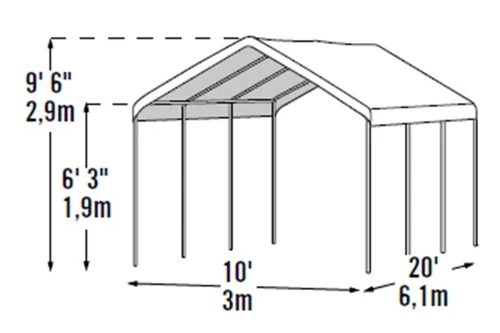 Навес 6100*3000*2900мм