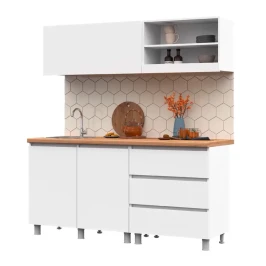 Кухня Хелен 1,7 белый/белый