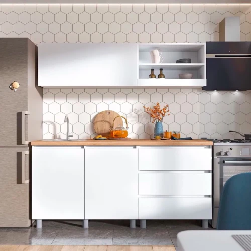 Кухня Хелен 1,7 белый/белый