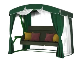 Садовые качели Redford «Бригантина Люкс Грин» с москитной сеткой