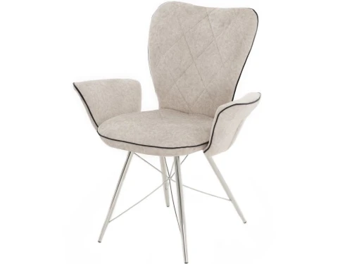 Стул «Риоха» с подлокотниками Лама 01, каркас хром