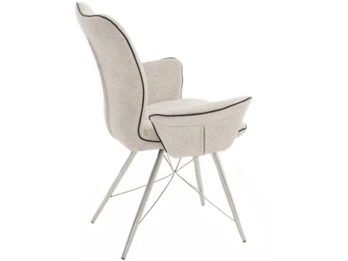 Стул «Риоха» с подлокотниками Лама 01, каркас хром