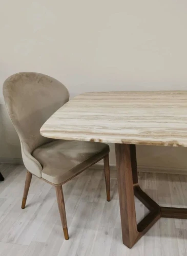 Стул обеденный Констанция TW-1163-1, бежевый/орех