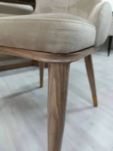 Стул обеденный Констанция TW-1163-1, бежевый/орех