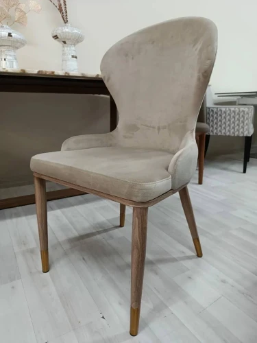 Стул обеденный Констанция TW-1163-1, бежевый/орех