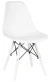 GH801/DC111 Стул пластиковый, БЕЛЫЙ, каркас бук белый