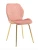 DC828 Стул мягкий, ПЫЛЬНО-РОЗОВЫЙ#G62-23 велюр, каркас металл золото КРУГЛЫЙ