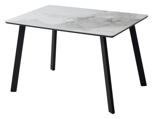 Стол ТИК ТАК 120 PANDORA LIGHT, керамика / Черный каркас М-City