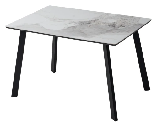 Стол ТИК ТАК 120 PANDORA LIGHT, керамика / Черный каркас М-City