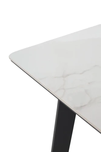 Стол ТИК ТАК 120 PANDORA LIGHT, керамика / Черный каркас М-City