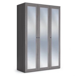 Шкаф распашной трехдверный с зеркалами Парма Нео лиственница темная