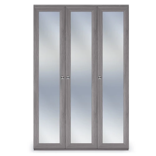 Шкаф распашной трехдверный с зеркалами Парма Нео лиственница темная