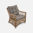 Кресло Impero Американский орех, RAL 8011, Mossle 295, тр4 из искусственного ротанга