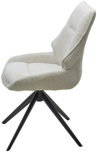 Стул OLAF 360 град. поворот. RAVEN22 Бежево-белый, ткань / Черный, ®DISAUR