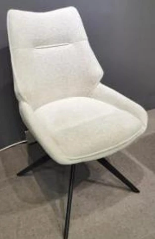 Стул OLAF 360 град. поворот. RAVEN22 Бежево-белый, ткань / Черный, ®DISAUR