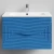 Тумба Эйфория 80 F5, пример RAL 5019 Капри синий, матовая, 2 ящика, подвесной Vodok с раковиной в комплекте