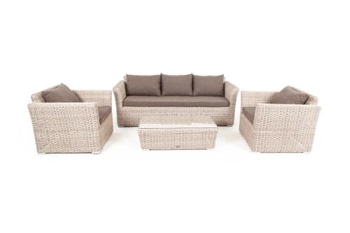 "Капучино" лаунж-зона из искусственного ротанга, цвет бежевый