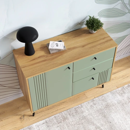 Комод Вега Саксония 105, серо-зеленый