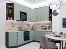Угловая модульная кухня Фьюжн-02 Silky Mint