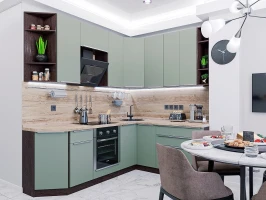 Угловая модульная кухня Фьюжн-02 Silky Mint Угловая модульная кухня Фьюжн-02 Silky Mint