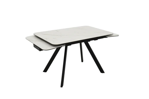 Стол Леон NEW, Керамогранит, Черный/Calacata vaglioro