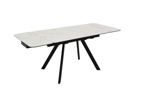 Стол Леон NEW, Керамогранит, Черный/Calacata vaglioro