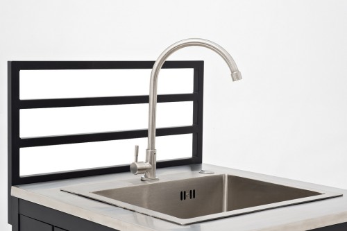 Модуль уличной кухни из алюминия BASE (мойка из нержавеющей стали)