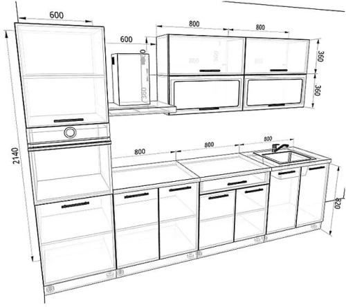 Кухня Базис Комплектация 29