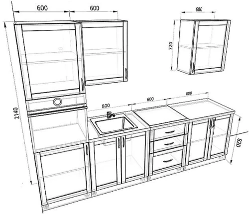 Кухня Базис Nicole-Wood Комплектация 5
