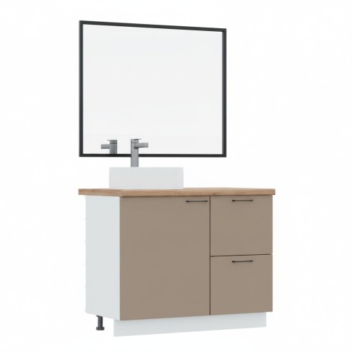 ВГ 1050 Крем/Белый гладкий Арника РМ (со столешницей) в.1