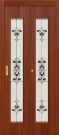 Межкомнатная складная дверь BRAVO 23Х Л-11 (ИталОрех) Худ.