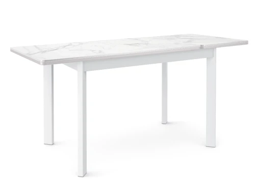 Стол DikLine LK110 Керамика Белый мрамор/подстолье белое/опоры белые