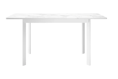 Стол DikLine LK110 Керамика Белый мрамор/подстолье белое/опоры белые