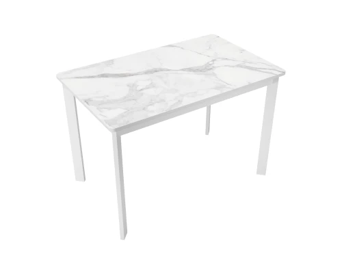 Стол DikLine LK110 Керамика Белый мрамор/подстолье белое/опоры белые