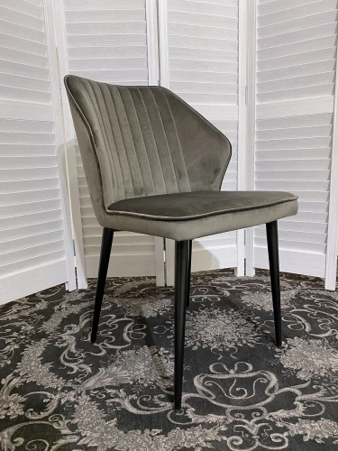 Стул SEATTLE-V ГРАФИТ #14, велюр / черный каркас М-City