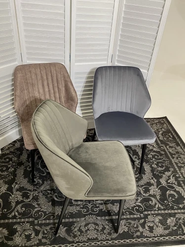 Стул SEATTLE-V ГРАФИТ #14, велюр / черный каркас М-City