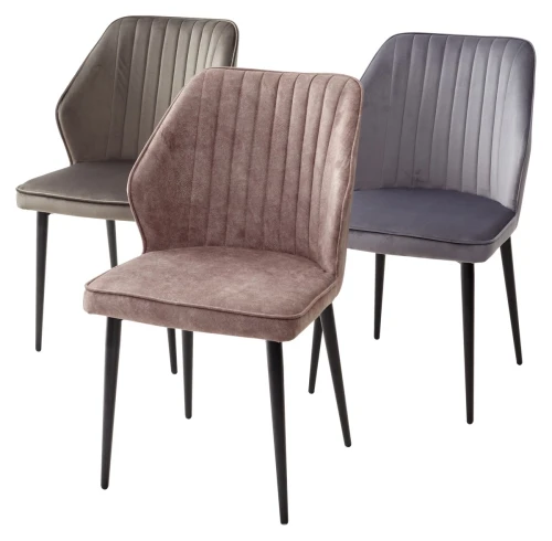 Стул SEATTLE-V ГРАФИТ #14, велюр / черный каркас М-City